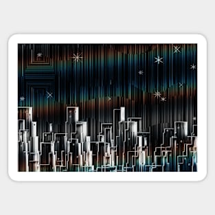 Abstract city silhouettes Sticker